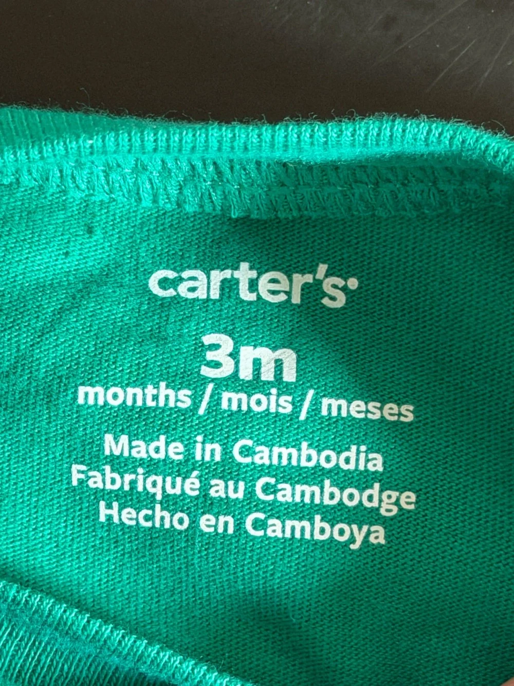NWT Carter's Baby Boy 3 Mo Green Plaid ”Oh Snap” Crocodile/Alligator Outfit